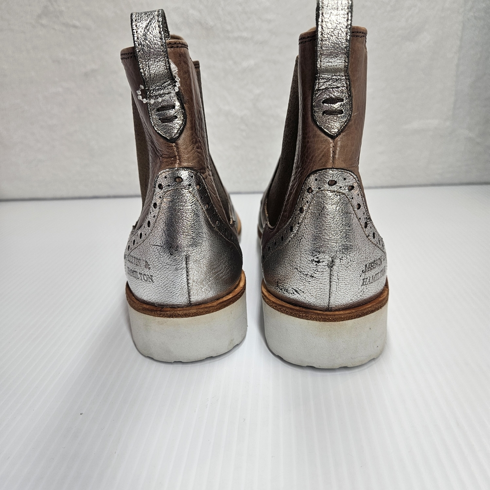 Melvin & Hamilton Amelie Brown Silver Chelsea Boots EU 40 US 9 - Picture 5 of 11